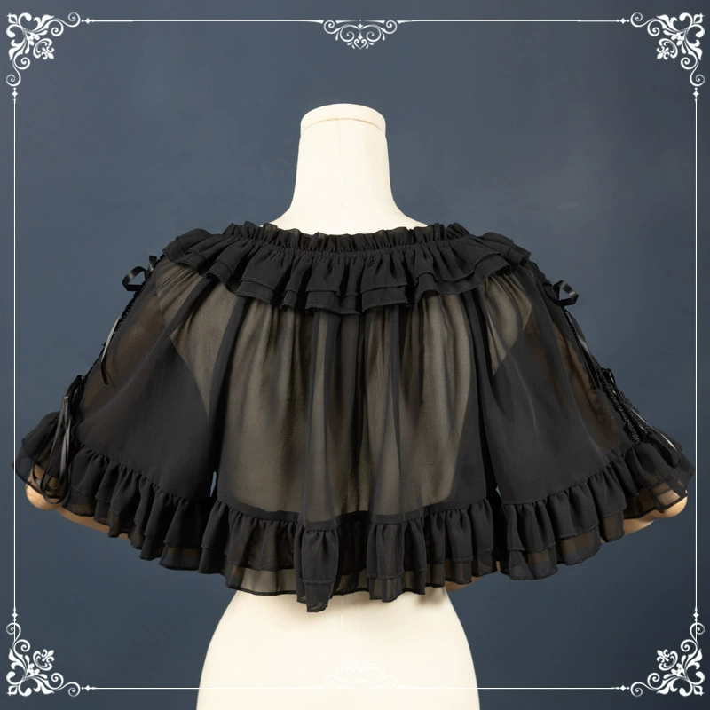 Подлинный легкий и тонкий летний шифоновый плащ, стиль Lolita, oversize