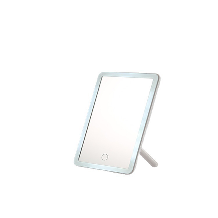 圆弧支架方镜美妆灯创意夜灯便携可动三挡护眼照明y底方镜镜灯