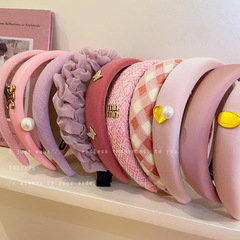 Pink Palette Sweet Girly Heart Diamond-embellished Butterfly Hair Clip Simple Elegant Versatile High Crown Headband Fashion Hair Accessory for Women