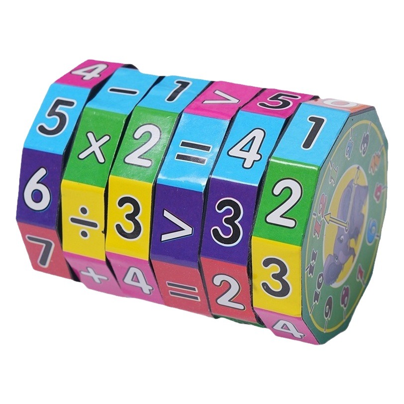 Educational toys cylindrical digital cube parent-child teaching cartoon kindergarten small gift gift factory direct wholesale