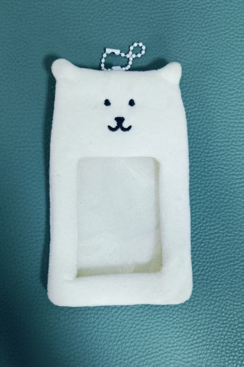 자기 비하 곰 흰 귀 카드 홀더