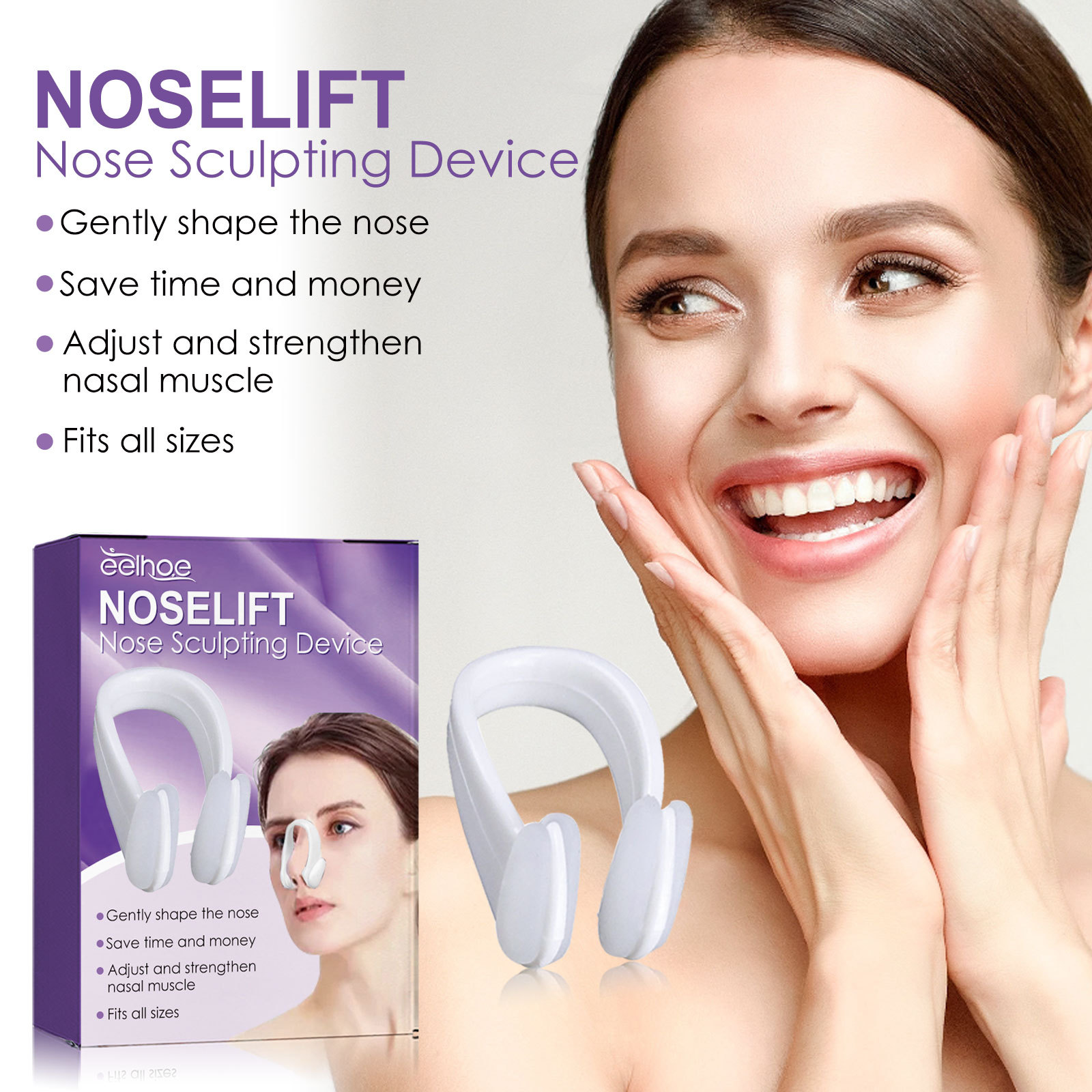 Eelhoe Nose Shaper Nose Shaping Contour Firming and Straightening Nose Bridge High Nose Bridge Beauty Nose Shaper 2