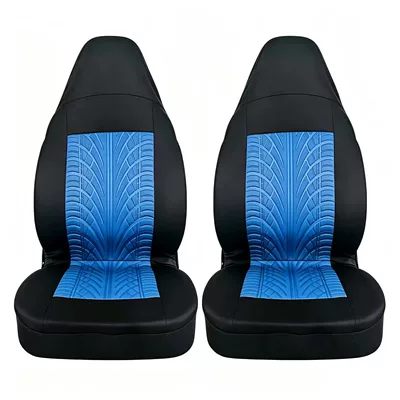 deepened, non-slip, wear-resistant seat cushion — Universal seat cover - high-back-tire-pattern-blue-4-piece-set-30206