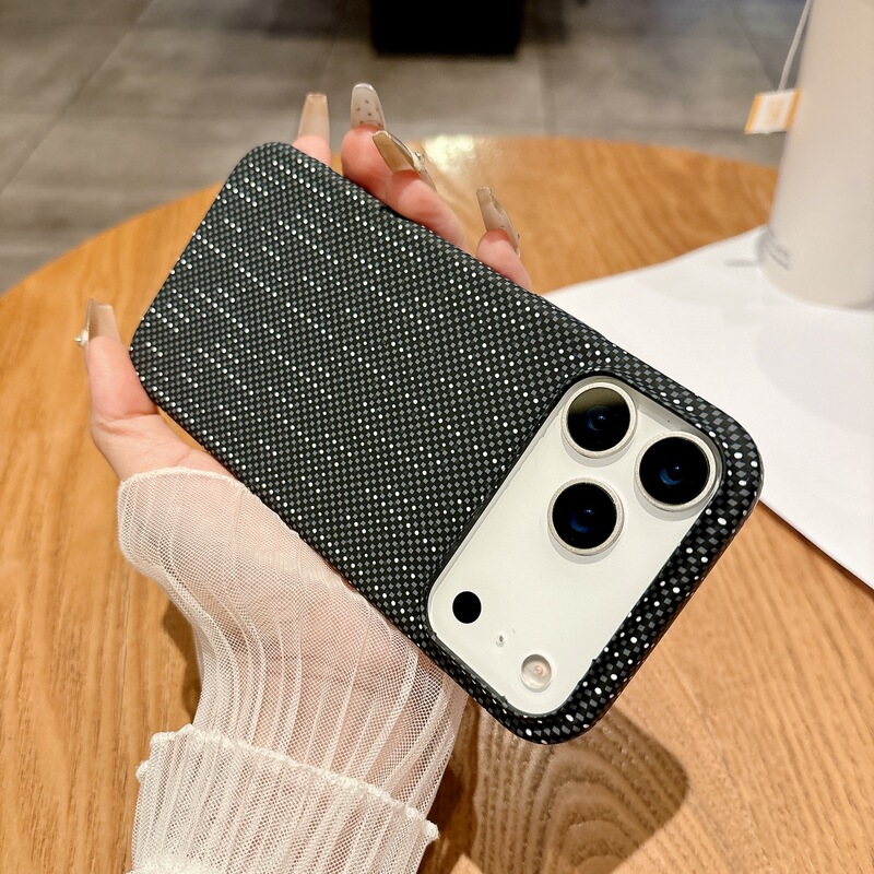 适用苹果17Promax碳纤维纹磁吸手机壳iPhone16凯夫拉超薄肤感磨砂|undefined