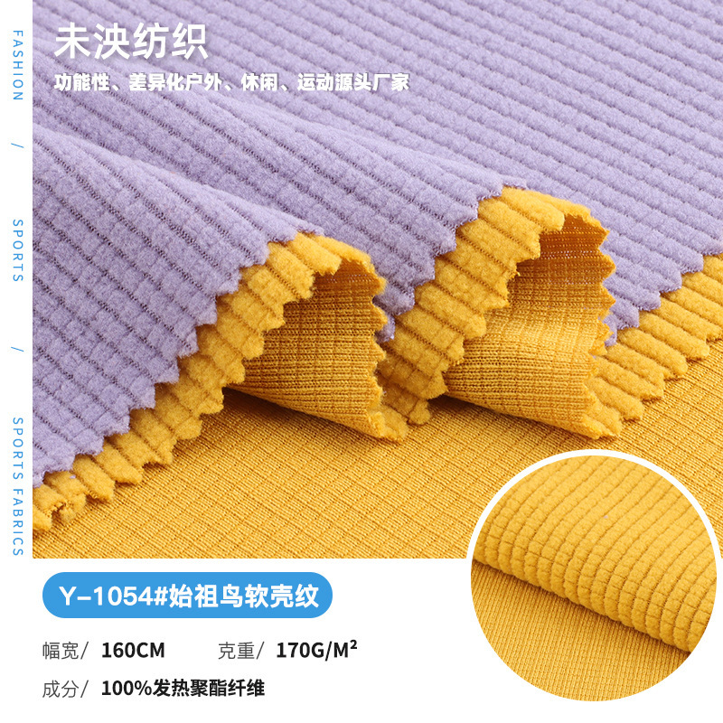 Y-1054 # 2026 Autumn/Winter Niaojia Soft Shell Patterned Heat-Retaining Constant Temperature Textured Jacquard Knit Fabric in Stock.