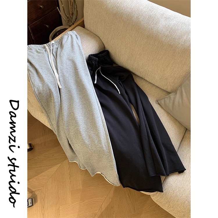 KK851蛋卷卫裤 舒适与休闲并存的卷边卫裤舒适长裤女|undefined