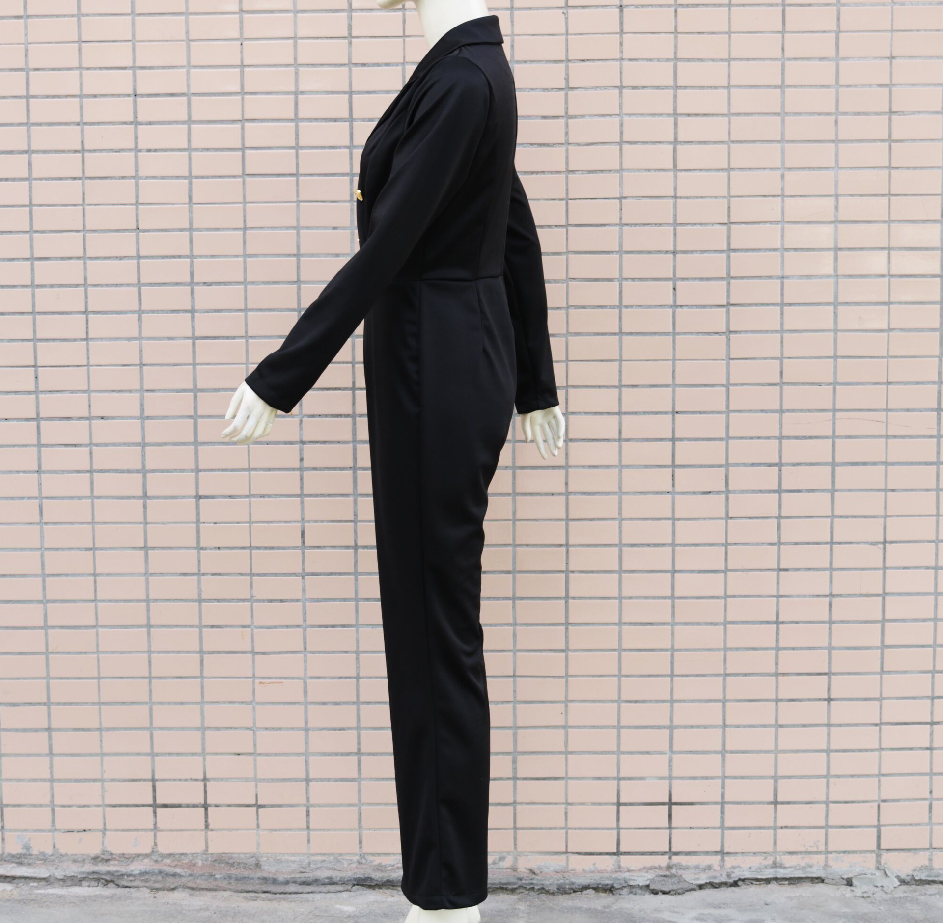 Damenbekleidung: Langärmliger, schmaler, professioneller Overall_voghion.com