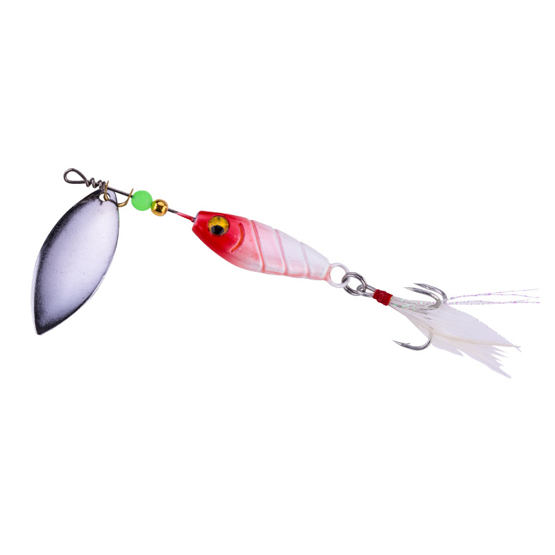 Metal Rooster Tail Lure Inline Spinners Fresh Water Bass Swimbait Tackle Gear