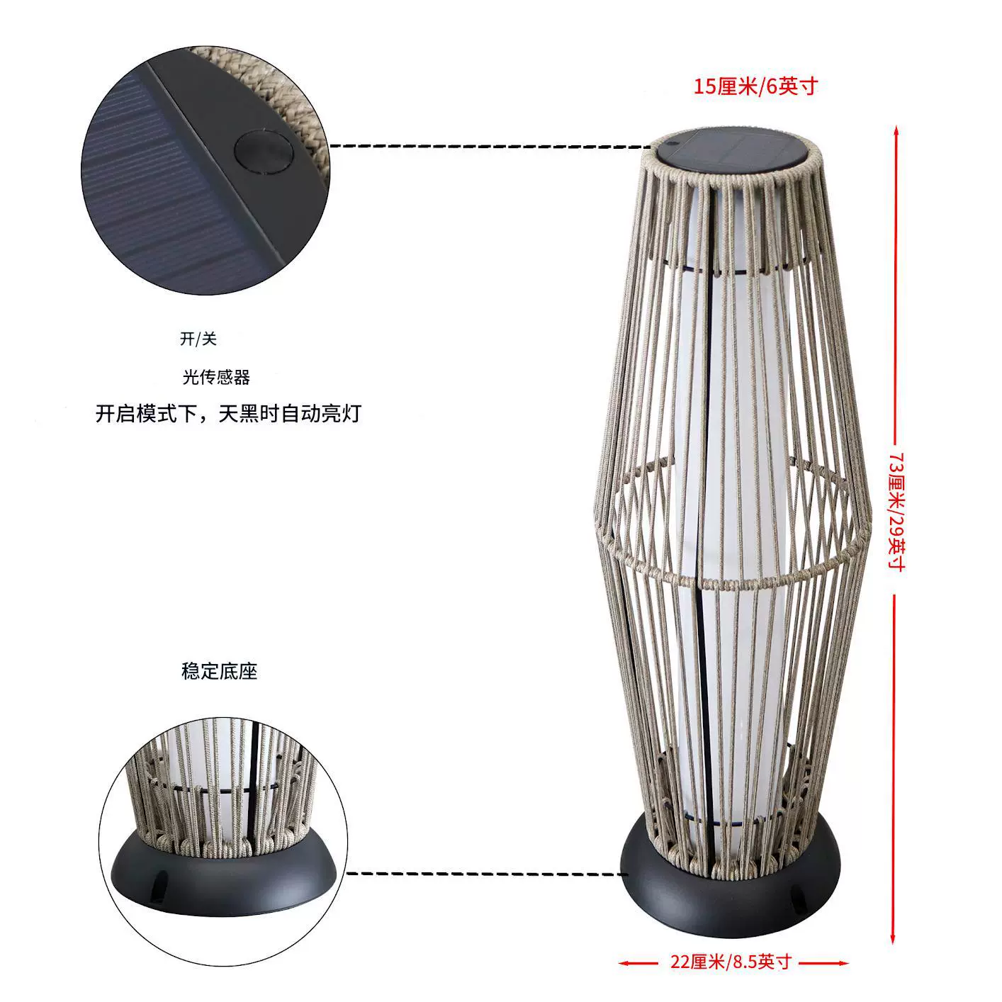 Travel villa for gazebo for hotel, mounted lights, style
