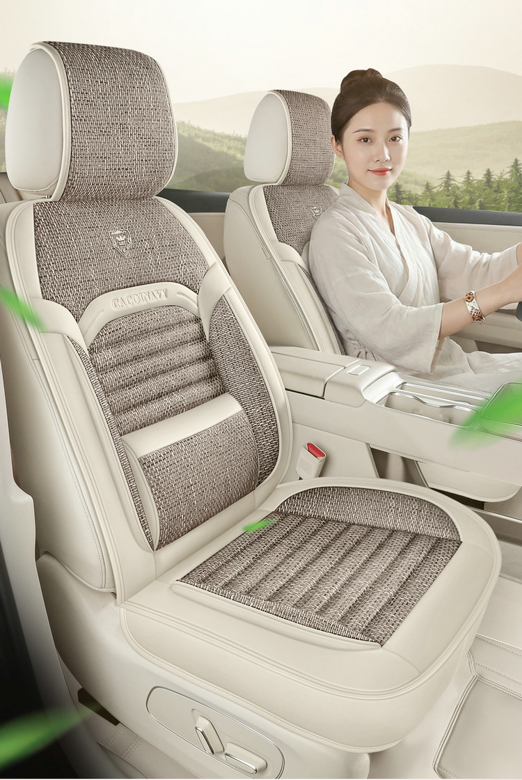 26-Year-Old Brand New Health-Preserving Buckwheat Lavender-Filled Linen Universal Car Seat Cushion Cover for All Seasons International Platform