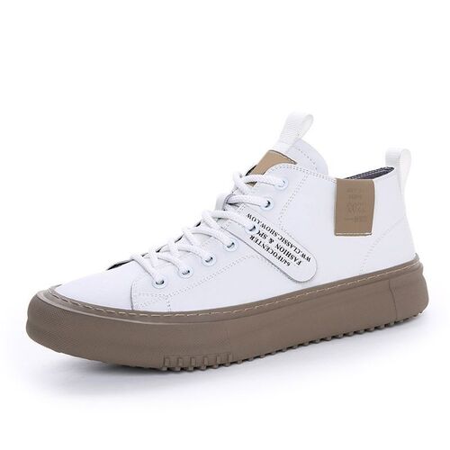 men's shoes spring men's new breathable fashionable shoes all-matching soft sole sports trend casual leather shoes black