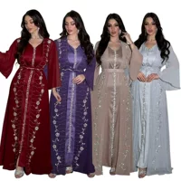 XQY500261 Amazon Four Seasons пригородной жилетки пальто платье шифоновое горячее бриллиантовое мусульманское платье костюм