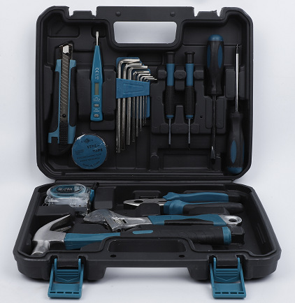 Juego de caja de herramientas de taladro manual, kit de herramientas de combinación de herramientas de hardware doméstico multifuncional de alta potencia, venta al por mayor