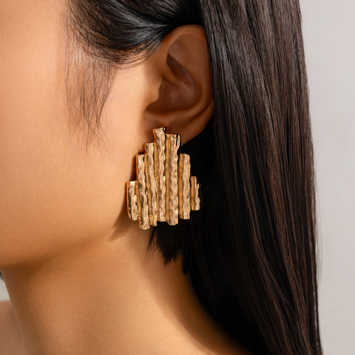 12g Weight Steel needle Ear Needle Material Drop Earrings, Ear Studs Classification 1 Pair Quantity Party, Street Occasion Alloy Material Geometric Pattern Women's Gender Polished Finish Plating Design Exaggerated, Punk Style 1 Pair Exaggerated Punk Geometric Plating Alloy Drop Earrings Ear Studs 43