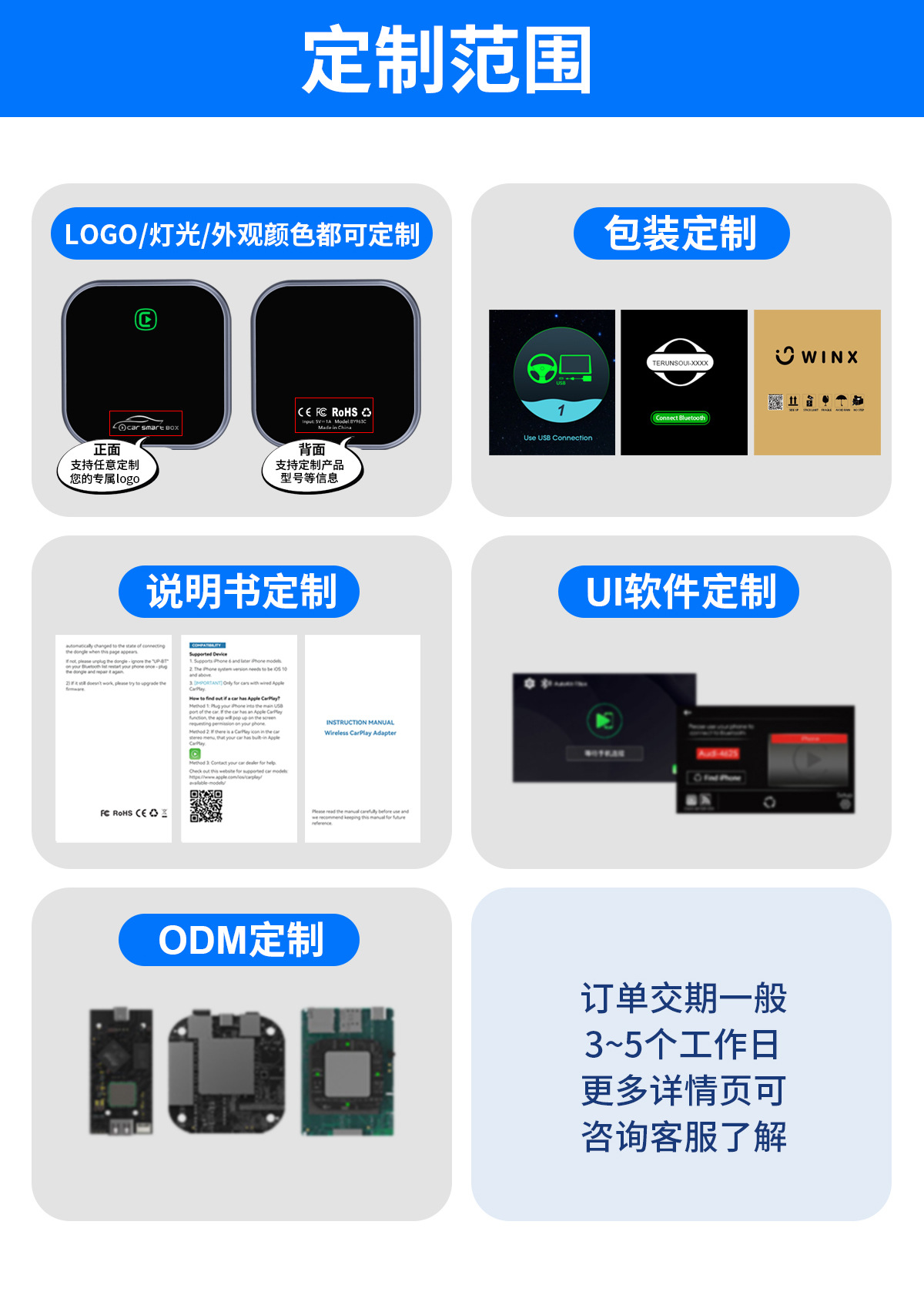 Wireless CarPlay module Android auto car machine navigation CarPlayI audio and video wholesale car