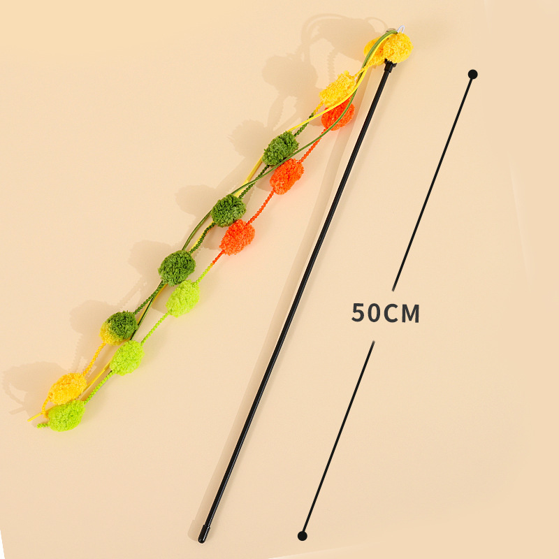 Nuevo gato divertido gato palo de juguete auto-Hola aliviar congestión larga barra de pelo bola mordedura-resistente con Bell mascota consumo físico juguete