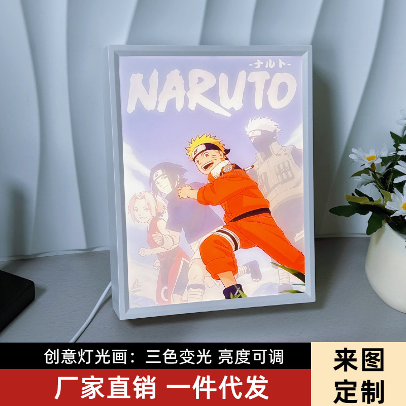 クリエイティブギフトライトペインティングナルトオビトdiy宇智波斑デジタル油絵フォトフレームテーブル装飾絵画|undefined