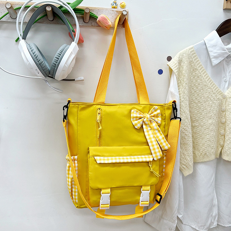 2024 nueva bolsa de hombro de gran capacidad de niña suave bolsas de mano estudiantes de clase bolsa de viaje bolsa de mano