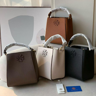 TB New Large Capacity Deformable Bucket Bag High-end Simple All-match Retro Shoulder Bag Crossbody Bag Women's Handbag