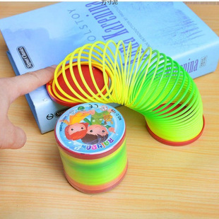 Rainbow Circle Student Toy Spring Circle Medium Size Rainbow Circle Elastic Circle Stacking Circle Student Toy Foreign Trade Wholesale