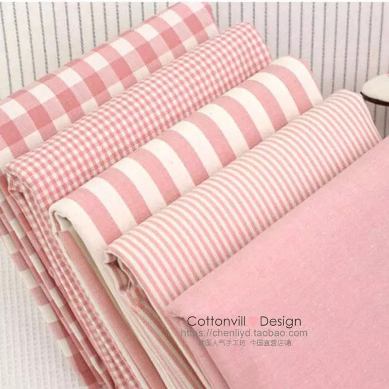 Tejido de viento idílico Plaid Striped sábanas tela mesa almohada sofá tela de picnic procesamiento