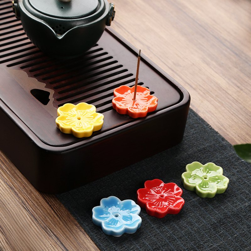 Japanese -style zakka ceramic cherry blossom wire incense fragrant…