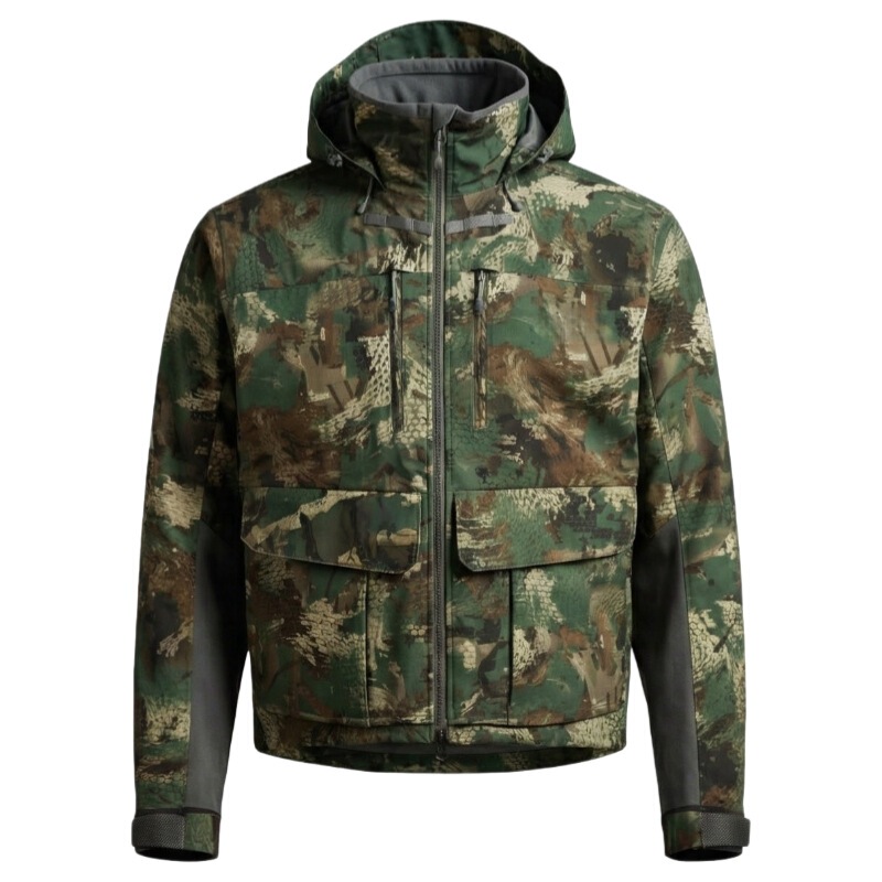 Manufacturer Customized Breathable Waterproof Nylon Men's Outdoor All-Weather Hunting Windproof and Wear-Resistant Camouflage Jacket