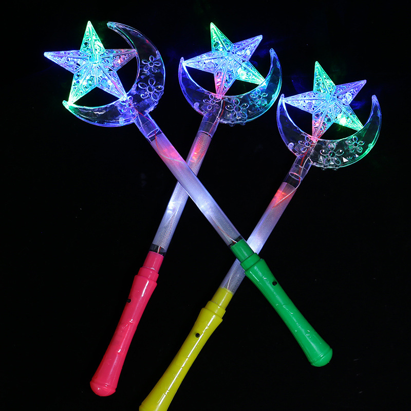 빛나는 크리스탈 글로우 스틱 [별과 달]]