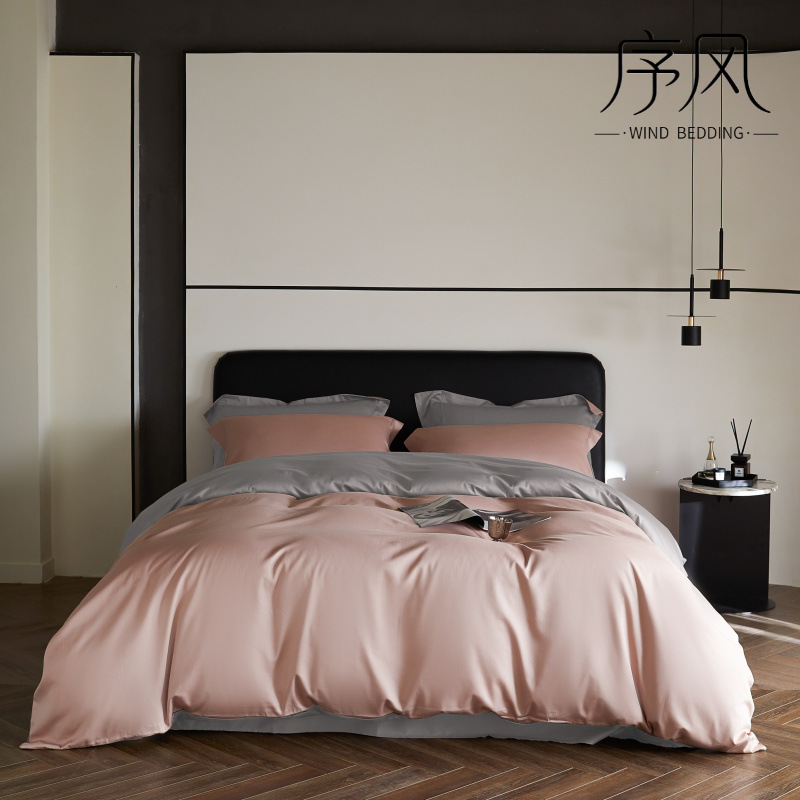 Cotton Duvet Cover Set, Luxury Solid Colour Bedding Collection_voghion.com