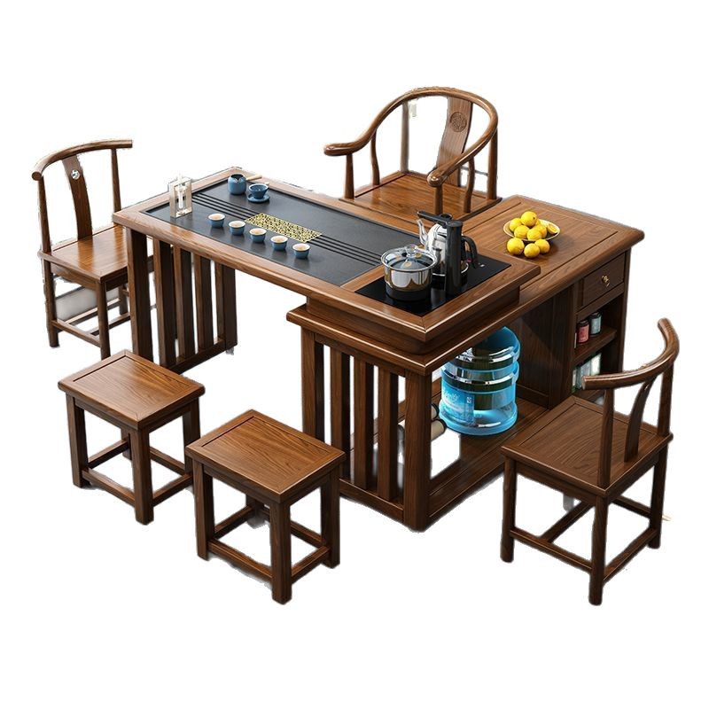 Mesa de té giratoria de balcón mesa de té de balcón combinación de mesa de té doméstica nueva mesa de té multifuncional china 360 rotación