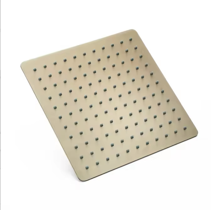 Top de acero inoxidable gran ducha de ducha de ducha de ducha presurizada un solo cabezal de ducha de ducha 4 puntos accesorios generales lotes de oro dibujado