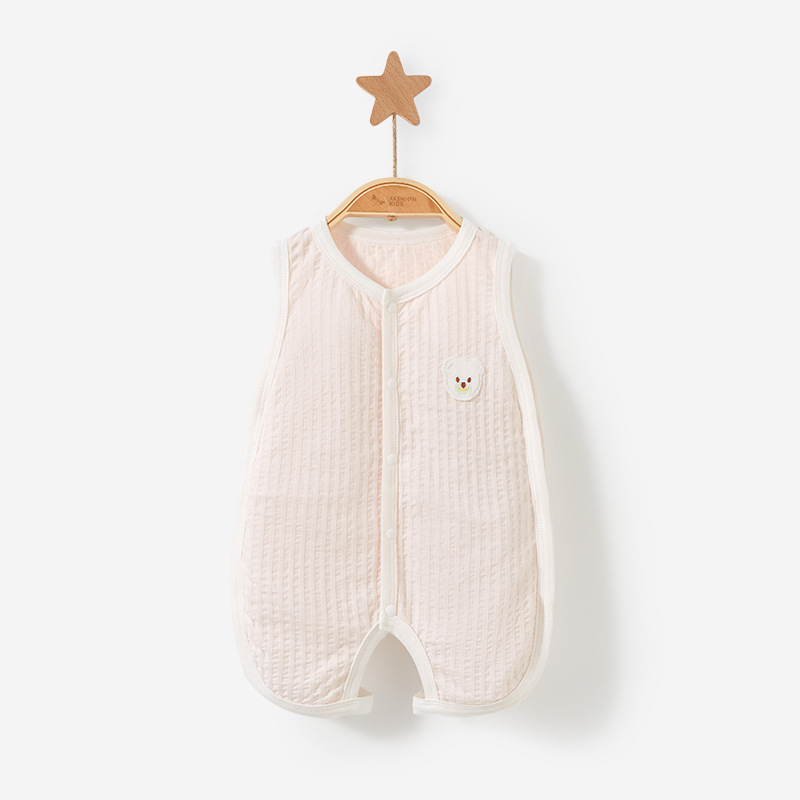 Bebé mono verano bebé recién nacido algodón fino mameluco hombres y mujeres chaleco sin mangas pipa ropa bebé ropa de verano image 7