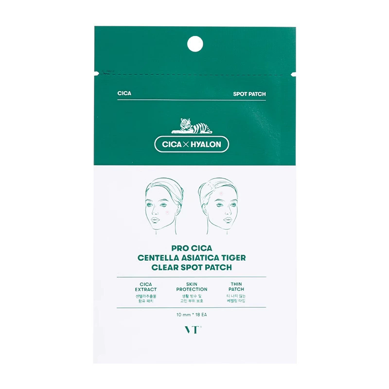 Пятноватый патч VT Pro Cica Centella Tiger, незаметные пластыри для лечения акне, 18 шт. (третье поколение)