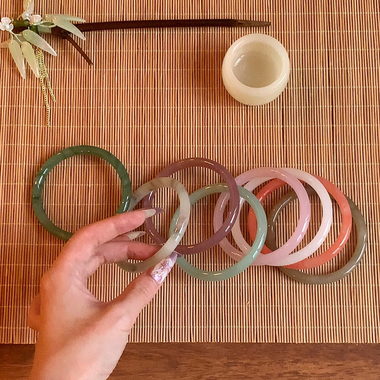 Step by Step Glazed Bracelet Women's New Chinese Style Chinese Style Handsuit Bracelet Girlfriend National Style Exquisite Cold Feeling National Fashion Bracelet