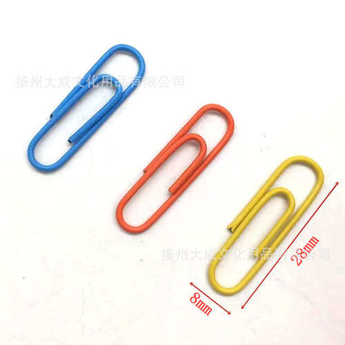 Manufacturer's best-selling office stationery 28mm plastic-coated paper clips, paper clips, bookmarks, ten-color, ten-grid box set combination