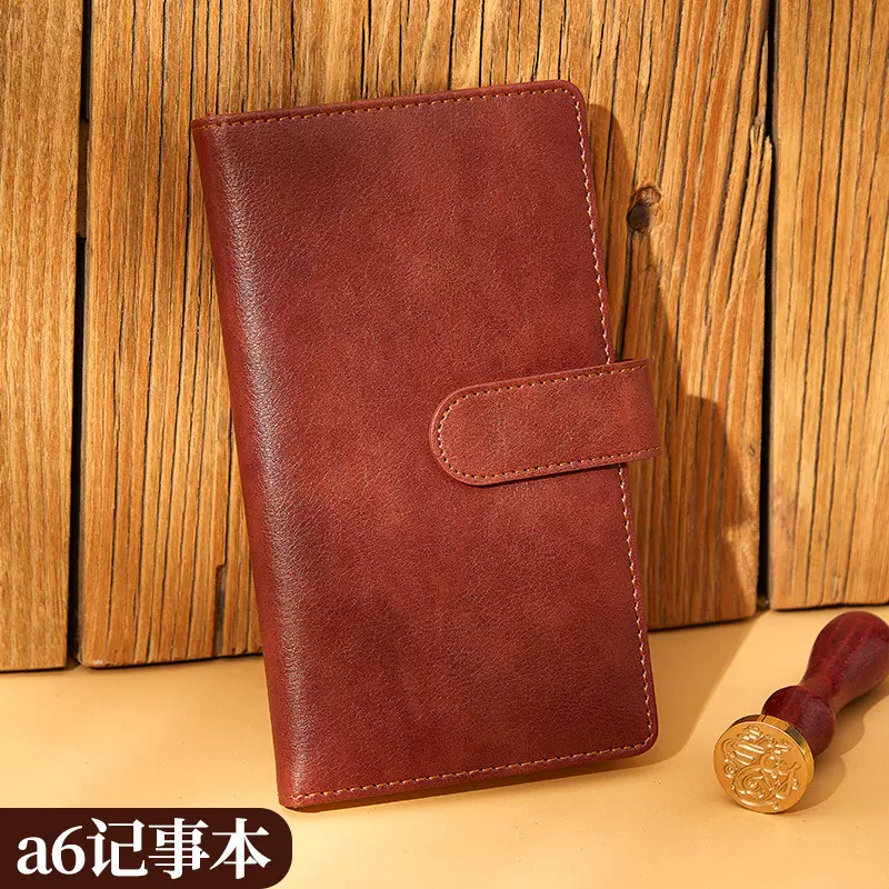 A6商务搭扣笔记本会议记录本记事本便携皮面搭扣学生日记本定制