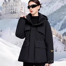 明星同款防寒羽绒服女装2025新款冬季专柜白鸭绒宽松时尚保暖外套