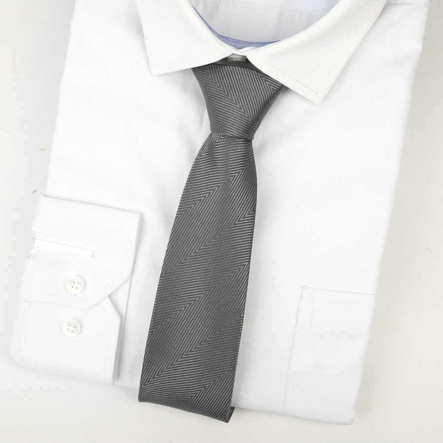 Nueva ropa formal de negocios de boda corbata de los hombres de la cremallera 7cm 1200 aguja de seda de poliéster traje de corbata de los hombres