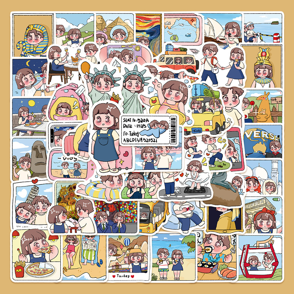 50 free travel stickers for two people