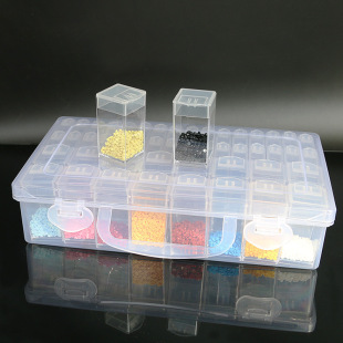 Diamond painting 64 grid storage box point drill box jewelry nail art square drill round drill Universal DIY drill large tool