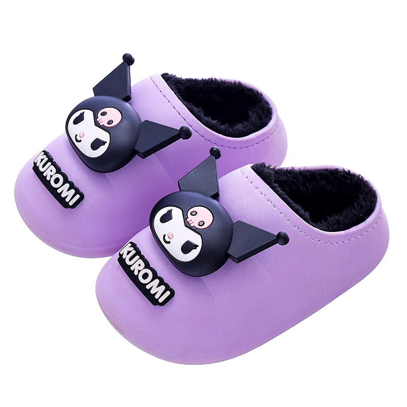 Sanliou zapatillas de algodón de invierno para niños impermeables y cálidas, bolsas de algodón anti-deslizante, bolsas de bebés de lana, zapatillas de algodón para hombres y mujeres