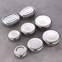 Wholesale 304 Stainless Steel Single-Layer Rice Bowl with Lid, Small Food Container, Round Design for Steaming Rice & Egg Custard, Ideal for Food Sample Preservation