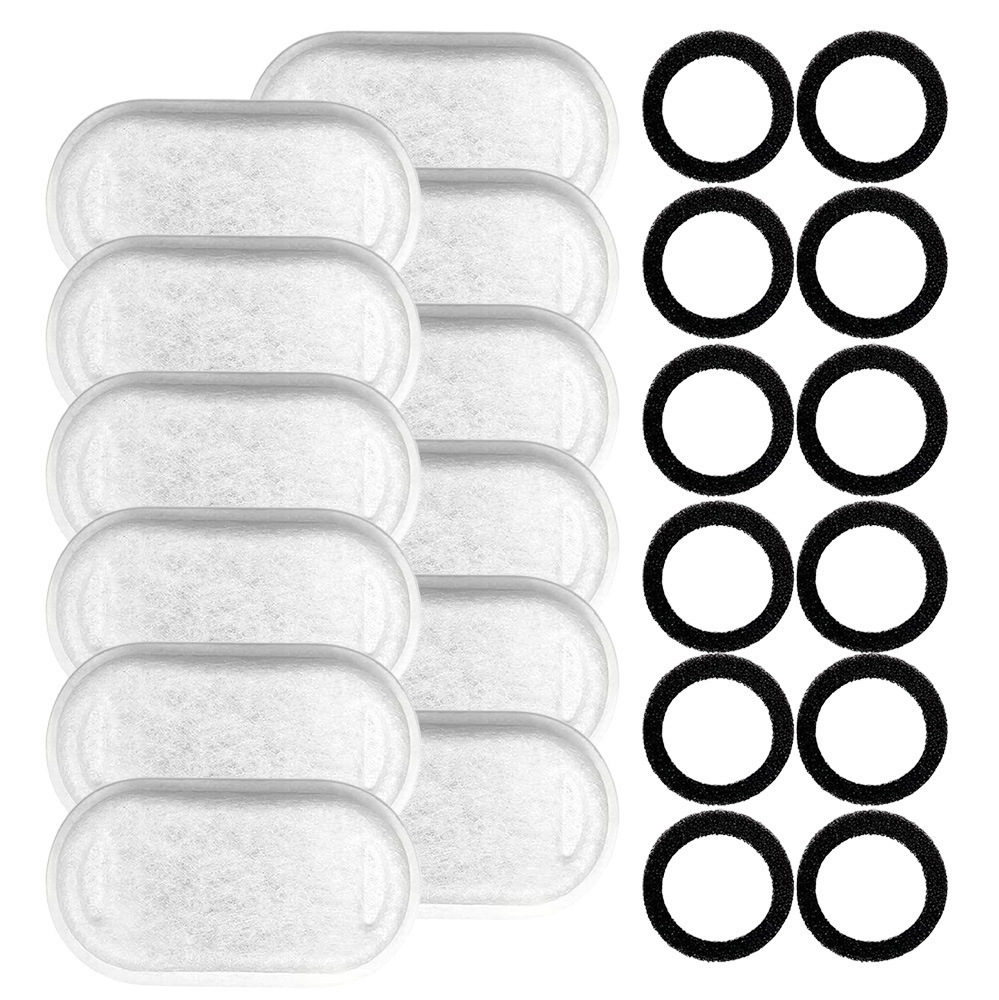 Filtro de agua para mascotas, filtro de agua para gatos, filtro de cabello de algodón de filtro multifiltro, se puede adaptar a una variedad de carbón activado