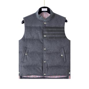 Tb Women's New Winter down Vest, Warm Unisex Casual Versatile Gray down Jacket Vest