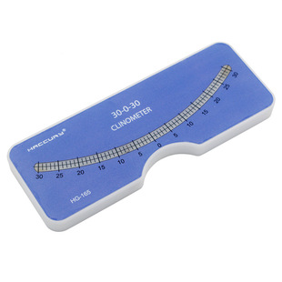 Spine measuring instrument blue plastic horizontal angle ruler steel ball slope meter bubble slope ruler range plus or minus 30 degrees