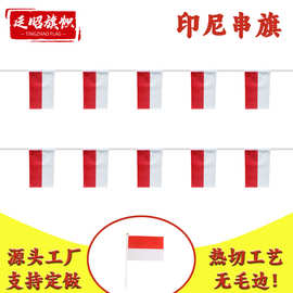 14*21cm印尼串旗5.5*8inch方形旗球迷装饰吊旗拉旗涤纶旗帜现货