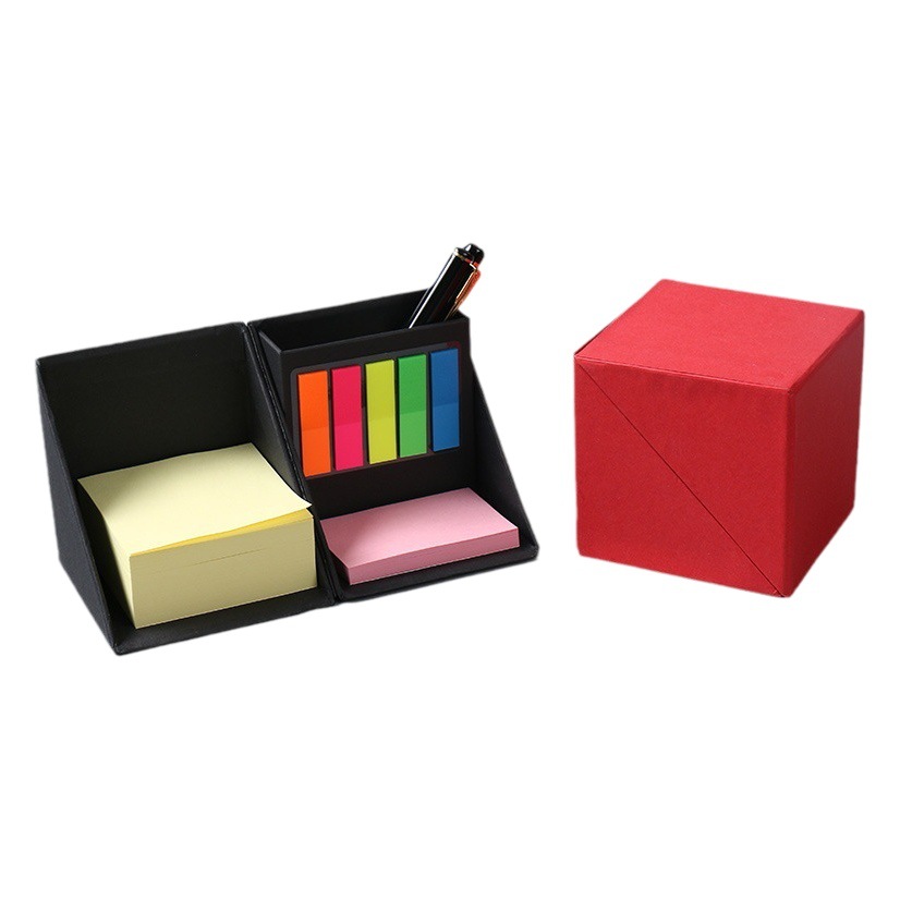 Office Tearable N Times Note Pad 5 Color Strips Message Paper Brick Rotating Creative Foldableing Storage Note Box