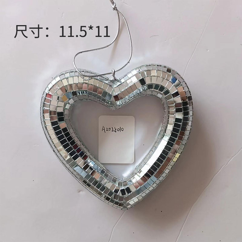 Yazi espejo reflector Moon Pine Candy Party Disposición de plata parche de vidrio decoración colgante al por mayor