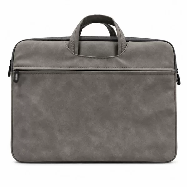Business Simple Portable Laptop Bag Tablet Storage Bag Pu Portable Storage Gray
