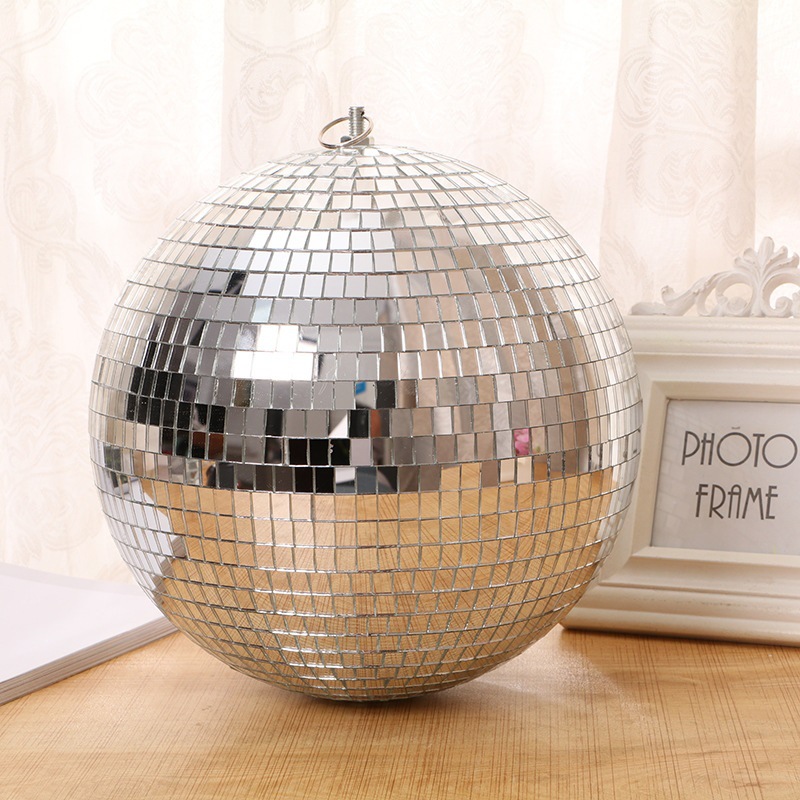 Glass Mirror Ball Reflective Laser Ball Christmas Ball Photography Props Stage Bar Disco Ball